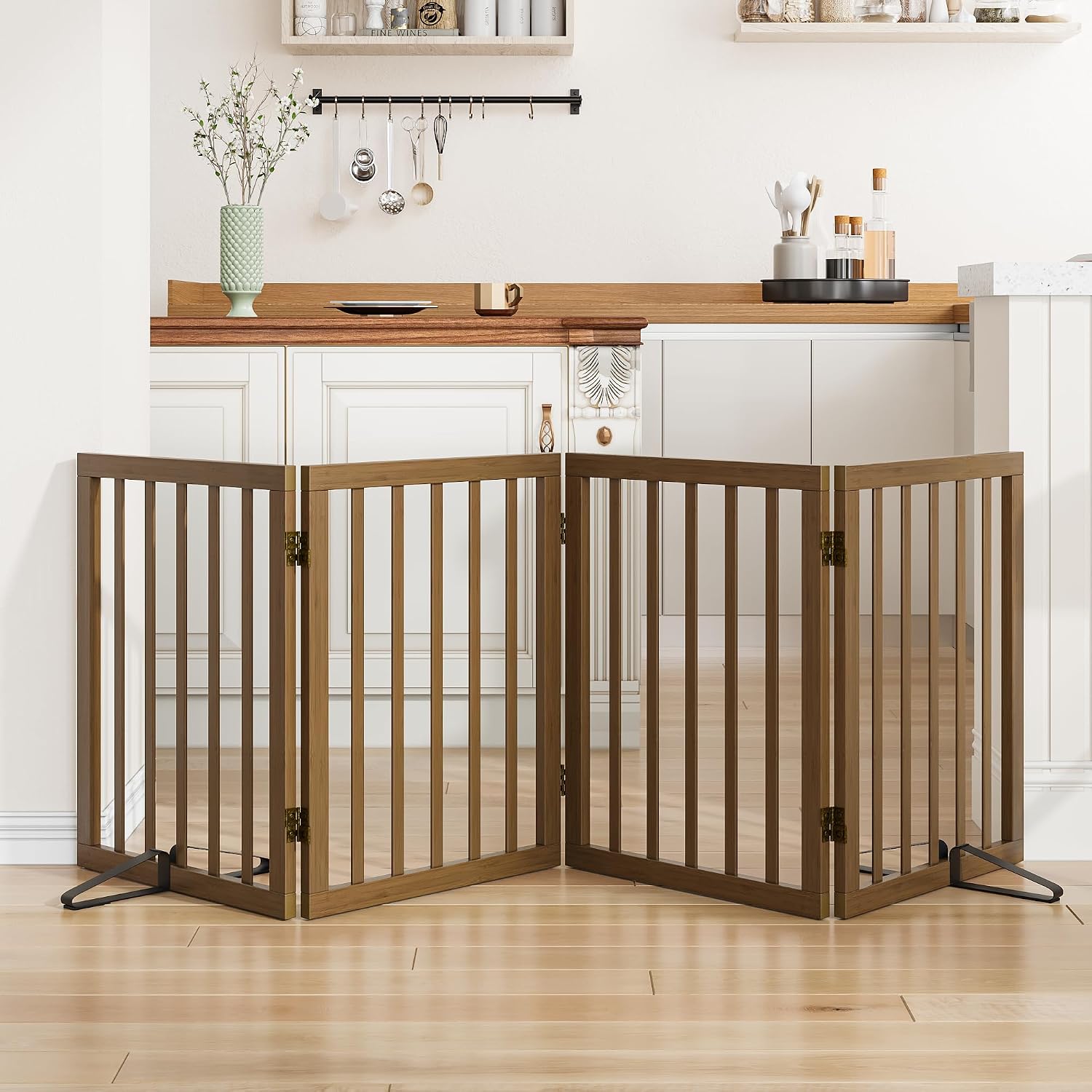Dog Gate for Stairs,Foldable Dog Gate for Indoor Doorways House,Freestanding Pet Gates for Dogs,Doogie Puppy Fence Gate