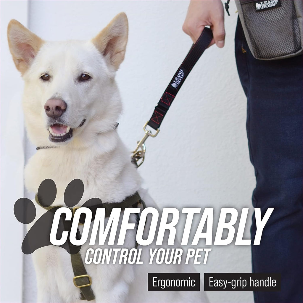 Traffic Handler - Short Dog Leash with Traffic Handle for Large Dogs - Great for Double Dog Couplers, Service Dogs, and Training (12 in, Red) - view 6