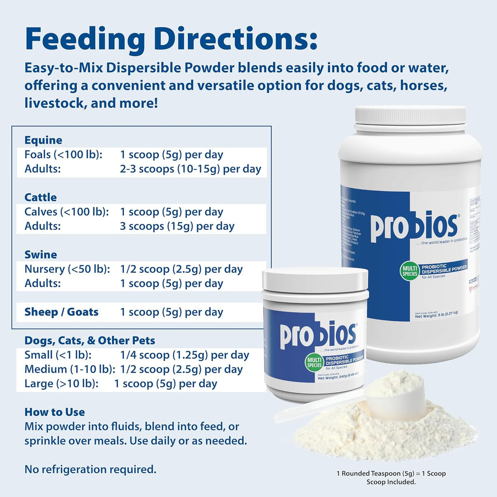 Digestive Support Powder for Pets, 5 lb | For dogs, cats, and horses, Daily probiotic, Digestive and immune support - view 4