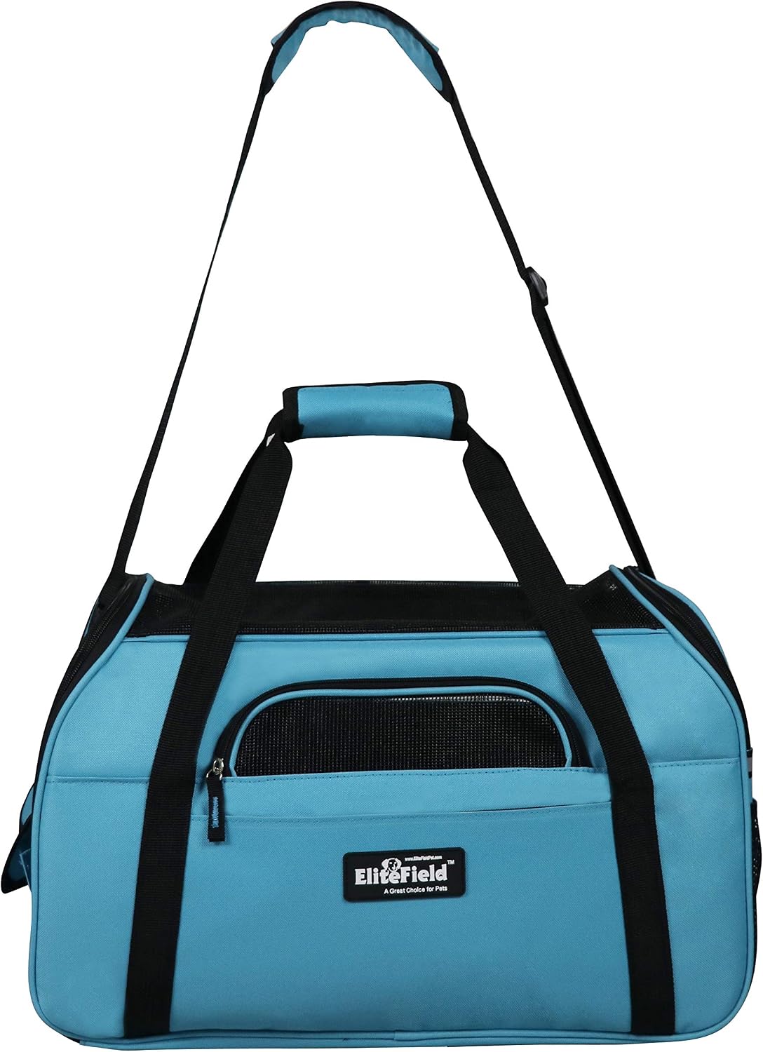 Soft-sided pet carrier for cats & small dogs (3-year warranty) | airline approved, removable bed & cover, built-in leash, luggage sleeve, seat belt loop, waterproof, durable, foldable - view 6