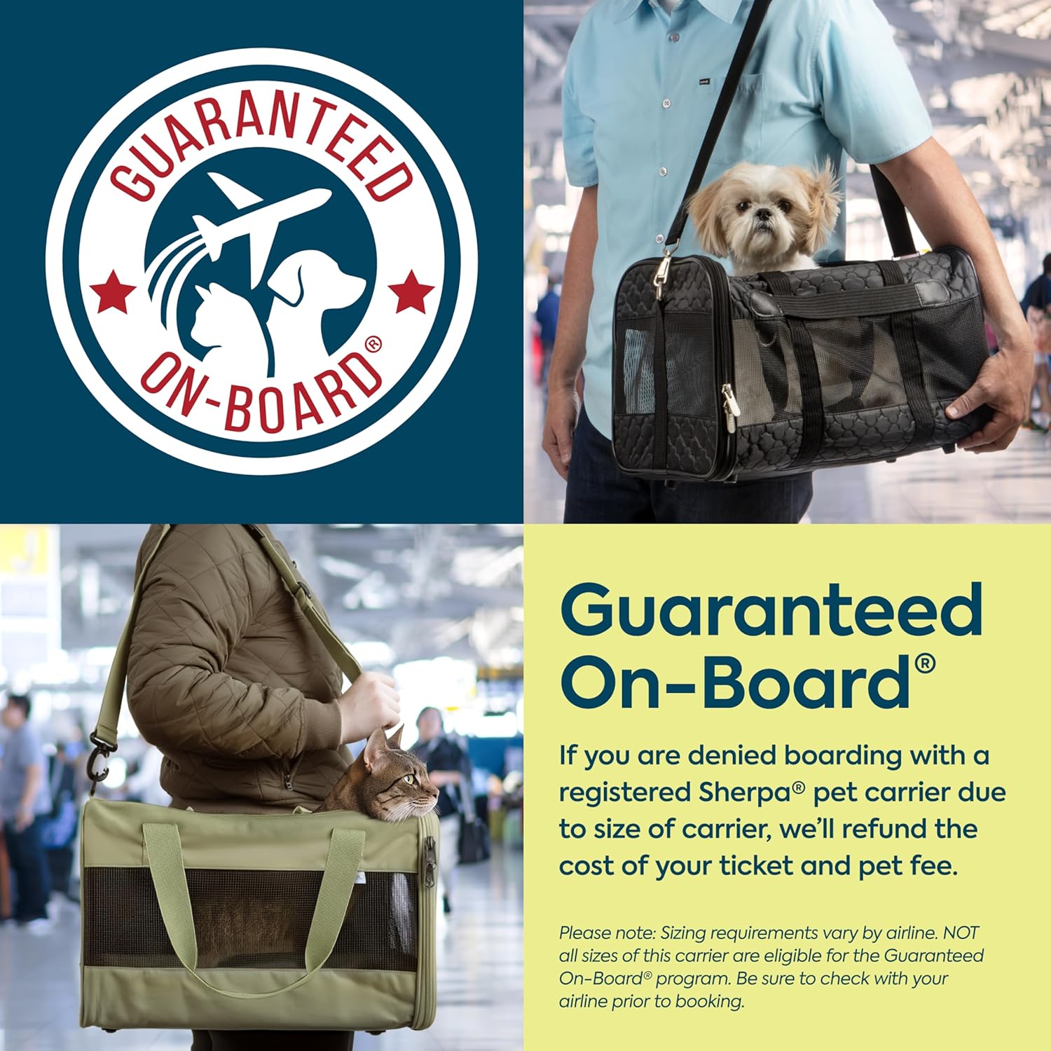 Original Deluxe Travel Pet Carrier, Airline Approved & Guaranteed On Board - Charcoal Gray, Medium - view 5