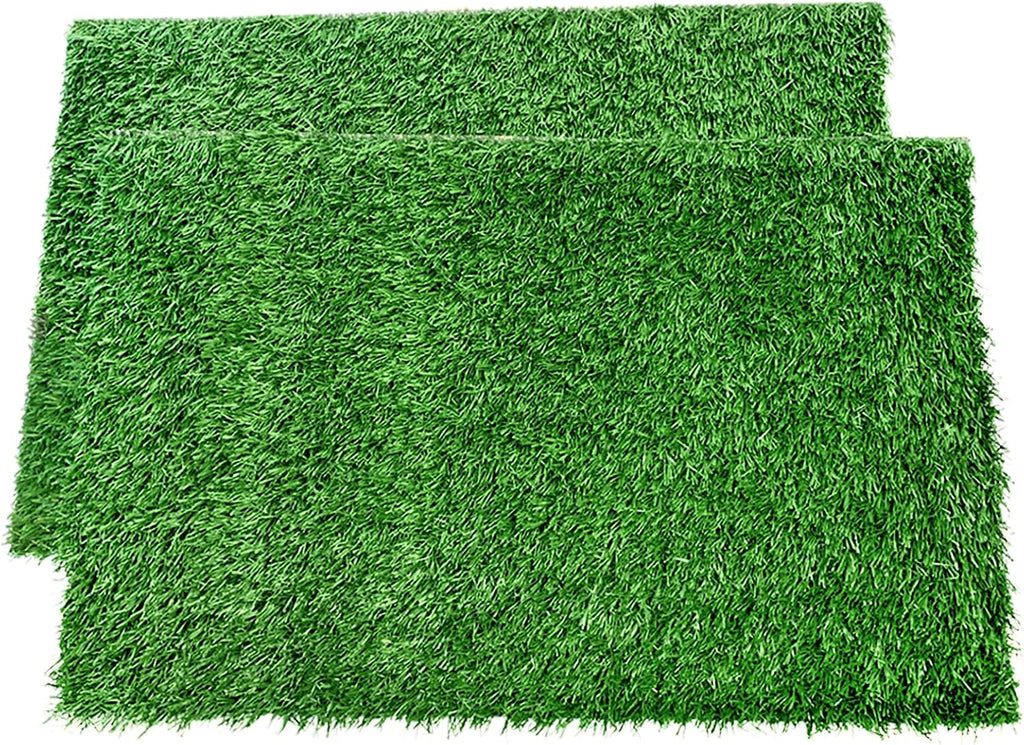 Dog Grass Pee Pads, 14.1x18.1in Artificial Grass Pad for Potty Tray | 2 Pack, Hemmed Edge, Fake Grass for Dogs to Pee On, Washable, Replacement Turf, Outdoor Indoor Pee Grass Patch, Easy to Clean - view 5