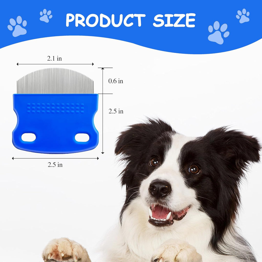 2 Pack Professional Eye Comb For Pets,Stainless Steel Tear Stain Remover,Flea Lice Comb,For Cats & Dogs,Gentle Round-Head Grooming Tool,Precisely Removes Stains, Dirt And Debris From The Eye Area - view 7