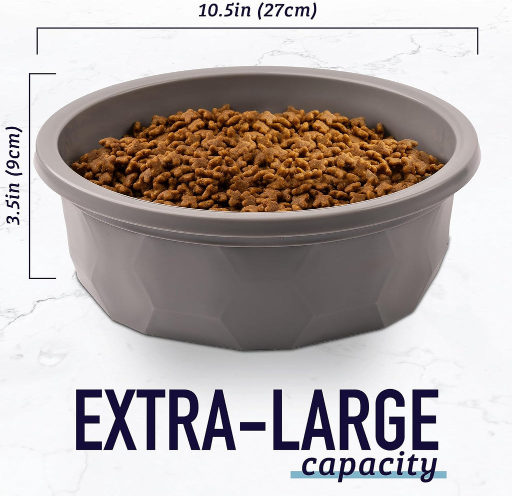 Extra Large Dog Bowl (14 Cups) – Heavy Duty, High-Capacity Food & Water Dish for Large Breeds, Durable Plastic, Non-Slip, Spill-Resistant Pet Bowl - view 5