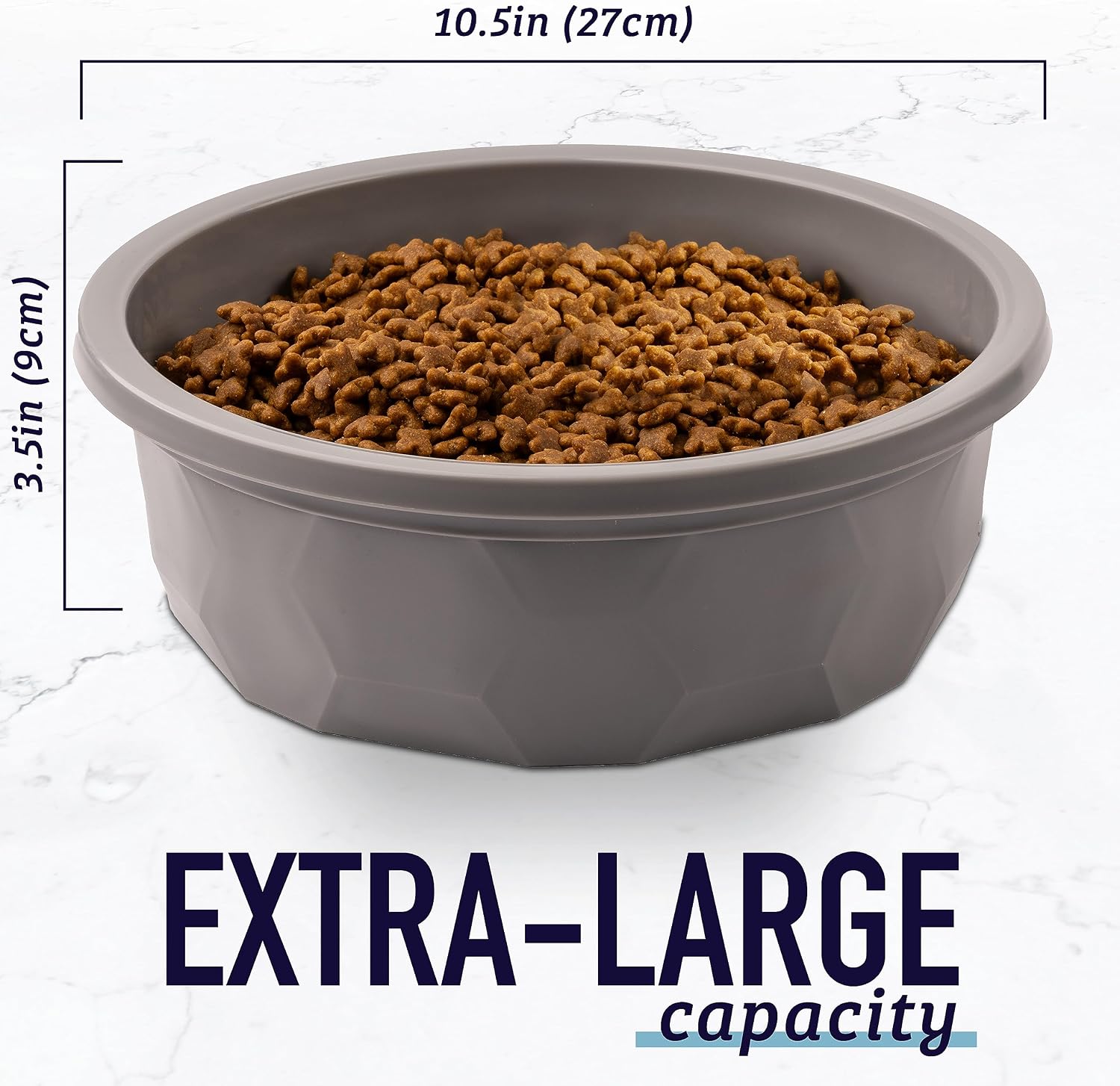Extra Large Dog Bowl (14 Cups) – Heavy Duty, High-Capacity Food & Water Dish for Large Breeds, Durable Plastic, Non-Slip, Spill-Resistant Pet Bowl - view 5