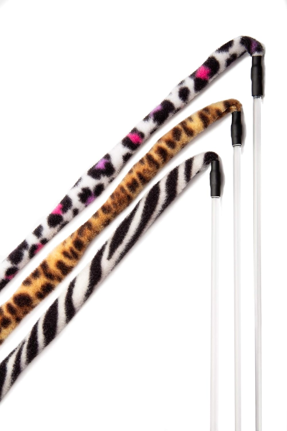 Jungle Cat Wand (Pack of 2), Charmer Interactive Cat Toy, Safe Teaser Wand for Indoor Cats & Kittens, Flexible Exercise Toy Made of Multicolor Fabric Ribbon, For Medium Breeds - view 6