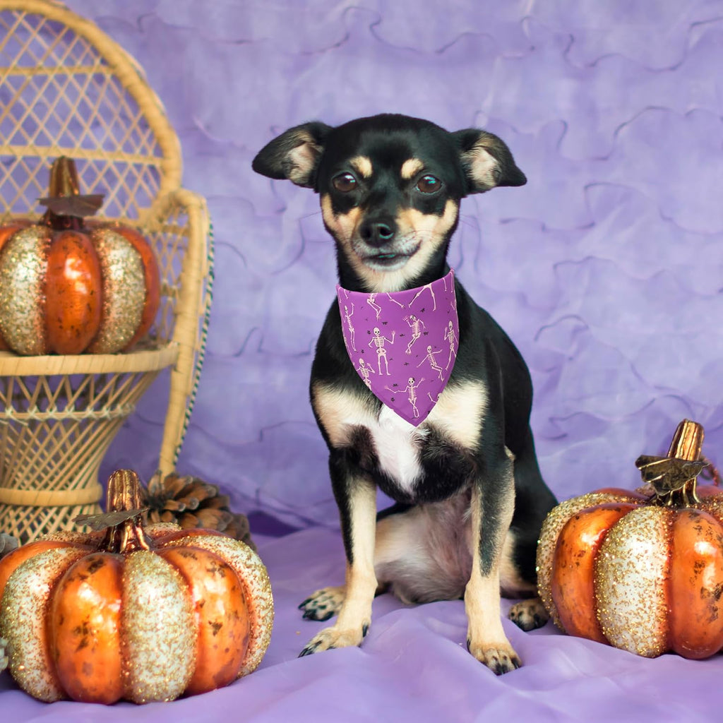 Halloween Dog Bandanas, 4 Pack Skeleton Ghost Pumpkin Bandana, S | 3 Sizes, Assorted Halloween Bandanas for Small Dogs, Adjustable, Soft Fabric, For Halloween Party Cosplay Photos - view 4