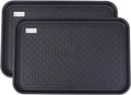 Multi-purpose boot mat, shoe mat, pet bowl tray, waterproof for indoor and outdoor floor protection, 24" x 15"/2 pack