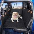 Dog Car Seat Cover for Back Seat,Seat Extender for Full Size Truck | Hard Bottom Dog Hammock,Waterproof,Scratch Resistant Leather,Strong Support,More Rest Space,Truck Back Seat Protector,Black