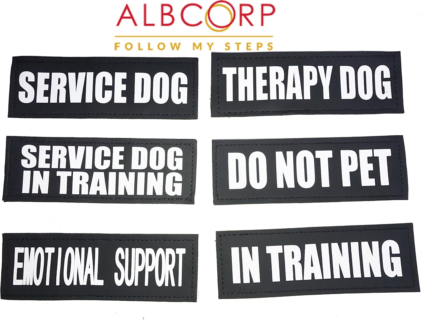 Reflective in Training Patches with Hook Backing for Service Animal Vests/Harnesses XXS or Extra Small (3.5 X 1) Inch - view 4