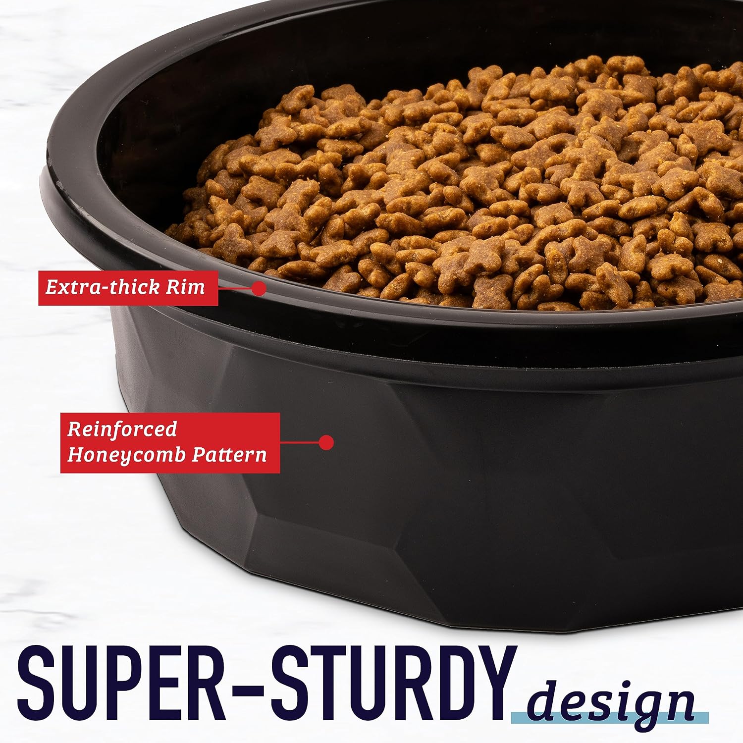 Extra Large Dog Bowl (14 Cups) – Heavy Duty, High-Capacity Food & Water Dish for Large Breeds, Durable Plastic, Non-Slip, Spill-Resistant Pet Bowl - view 7