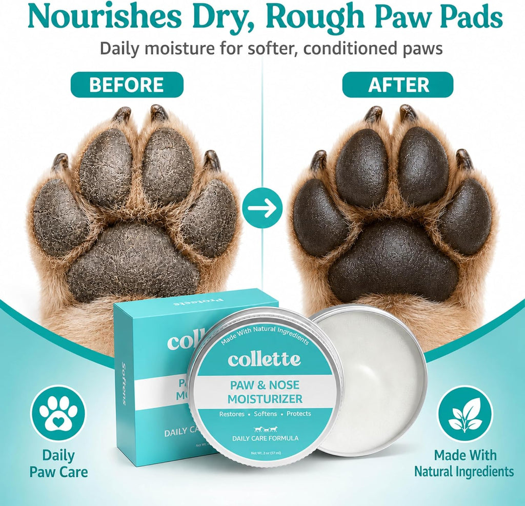 Dog Paw & Nose Balm, 2 oz – Natural Moisturizer for Dry, Cracked Paw Pads & Snout, Lick-Safe Dog Paw Balm, Daily Paw Care with Coconut Oil, Shea Butter & Aloe - view 2