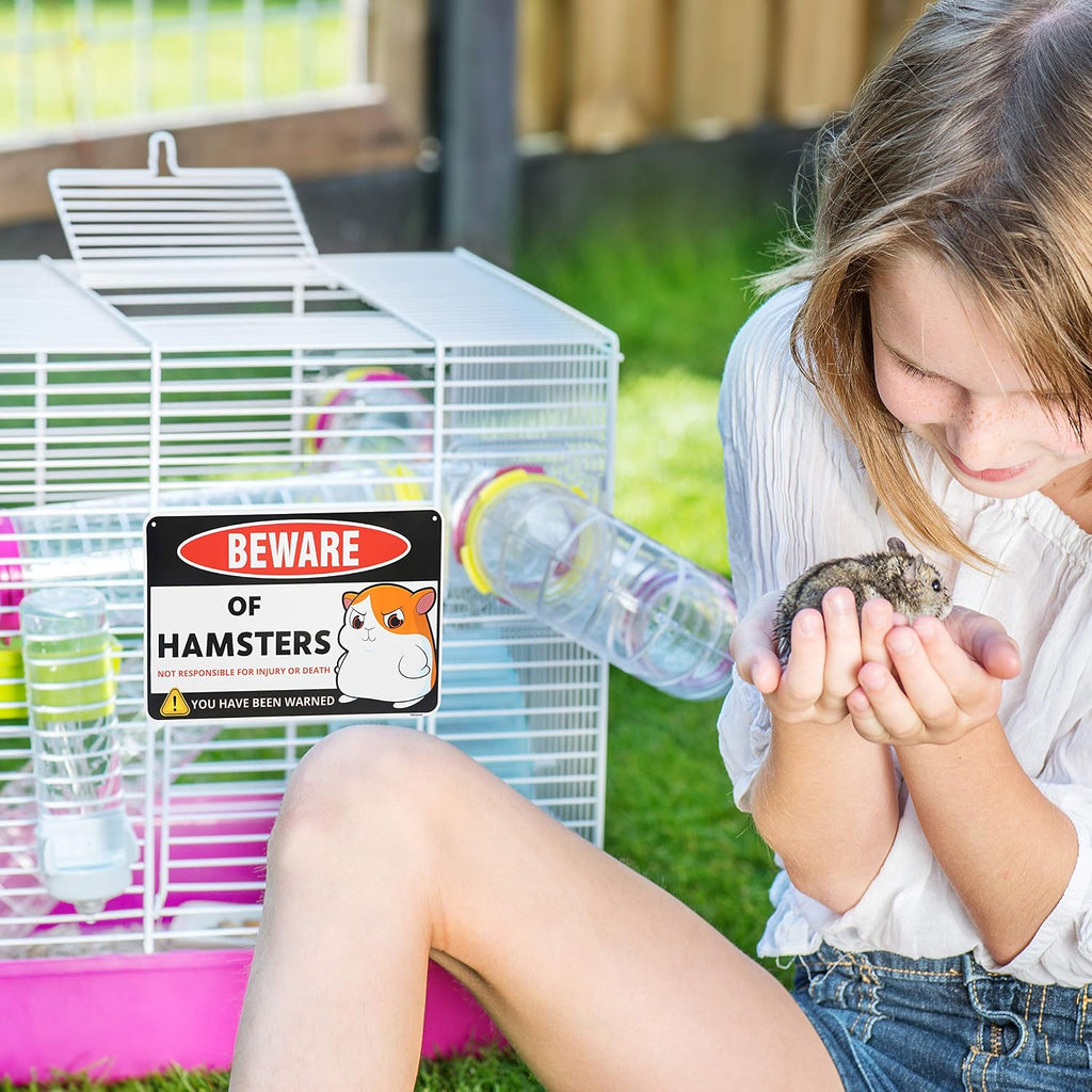 Hamster Sign Decor - 8 x 12 Inches - Aluminum - Hamster Cage Accessories - Hamster Gifts Things Toys Clothes Stickers Stuff - view 7