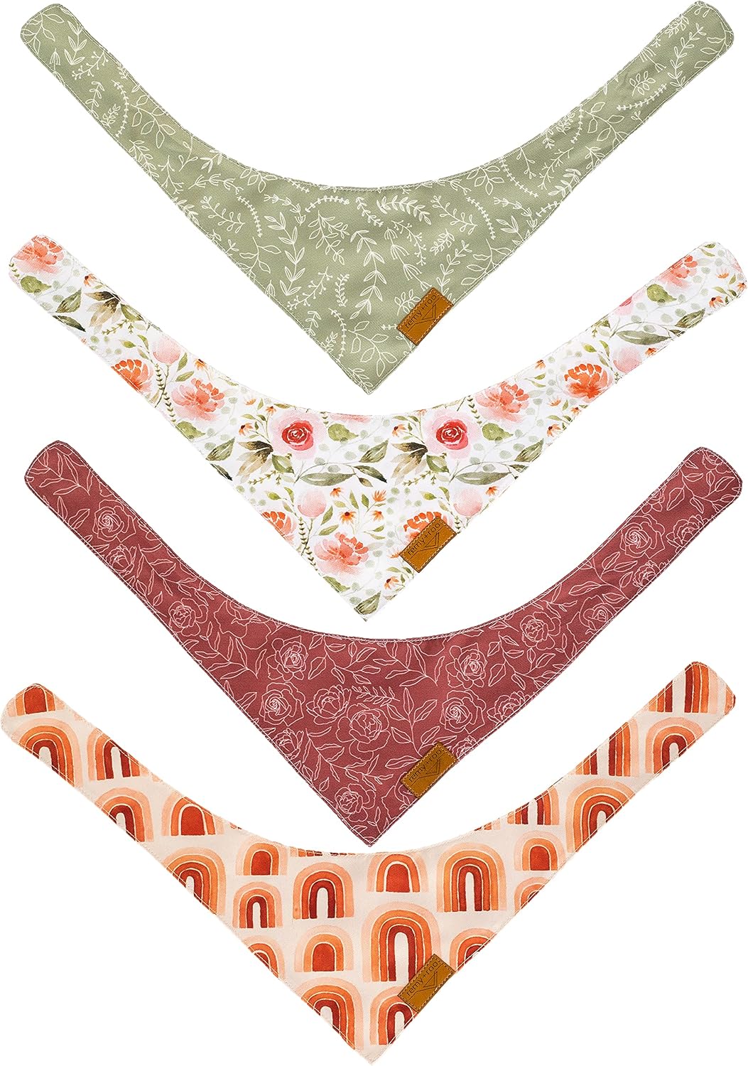 Rubi Spring Dog Bandanas X-Large - 4 Pack - Floral | Spring Collection | Premium Polyester Fabric | Adjustable Patented Fit | X-Large 4 Pack - view 8