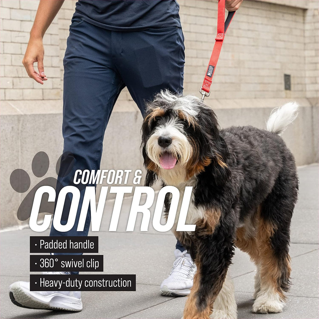 Traffic Handler - Short Dog Leash with Traffic Handle for Large Dogs - Great for Double Dog Couplers, Service Dogs, and Training (12 in, Red) - view 4
