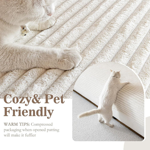 100% Waterproof Couch Cover for Dogs Washable, Non Slip Couch Covers for 2 Cushion Sofa Pet Friendly, Thick Soft Sofa Covers Slipcovers Blanket Dog Bed Cover, Cream, 35"x70.9" - view 2