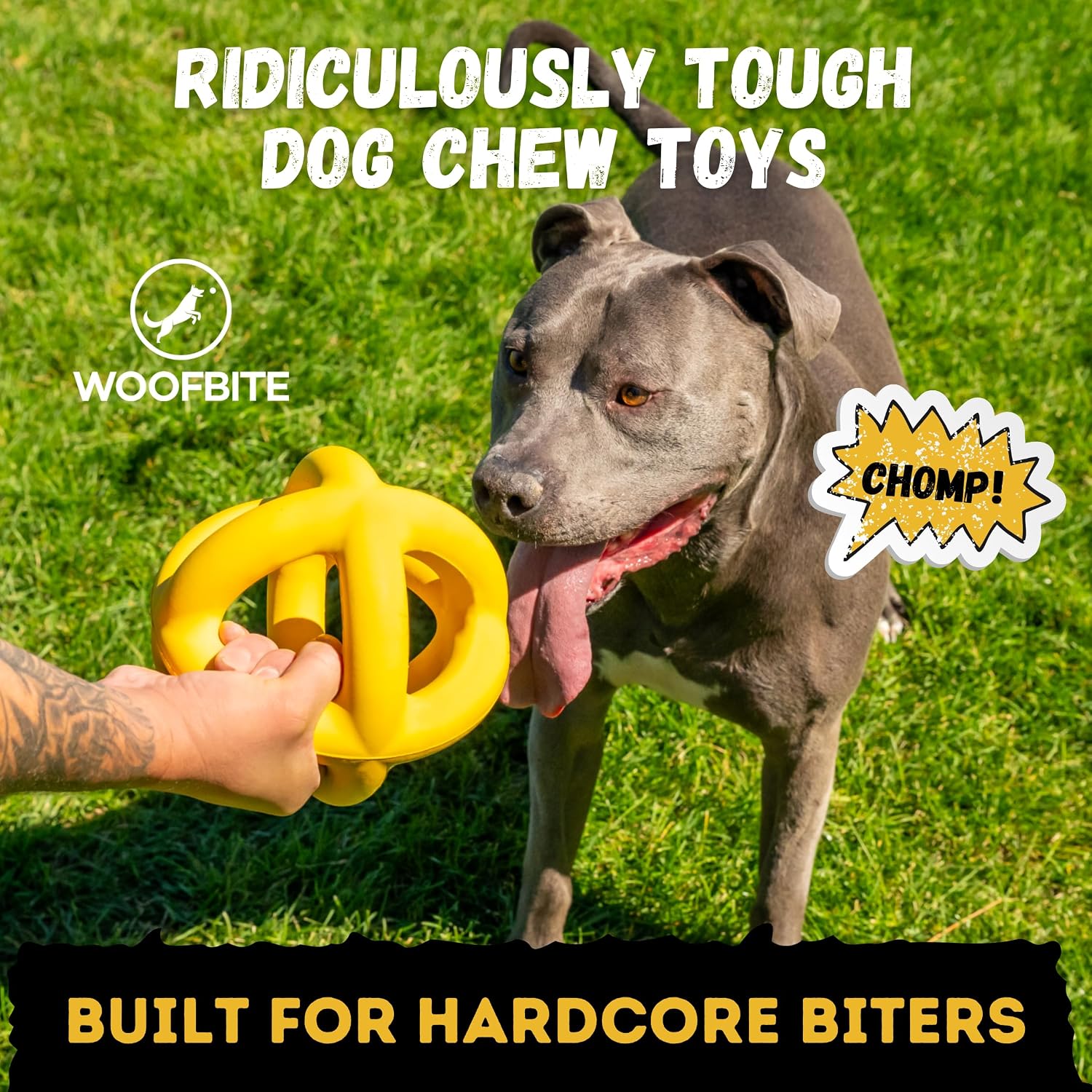 Indestructible Giant XL Dog Ball - Lifetime Replacement - Durable Toy for Aggressive Chewers - Safe, Non-Toxic Natural Rubber - Chew, Tug & Fetch - Tough, Heavy Duty - Large Breed, Massive 8” - view 3