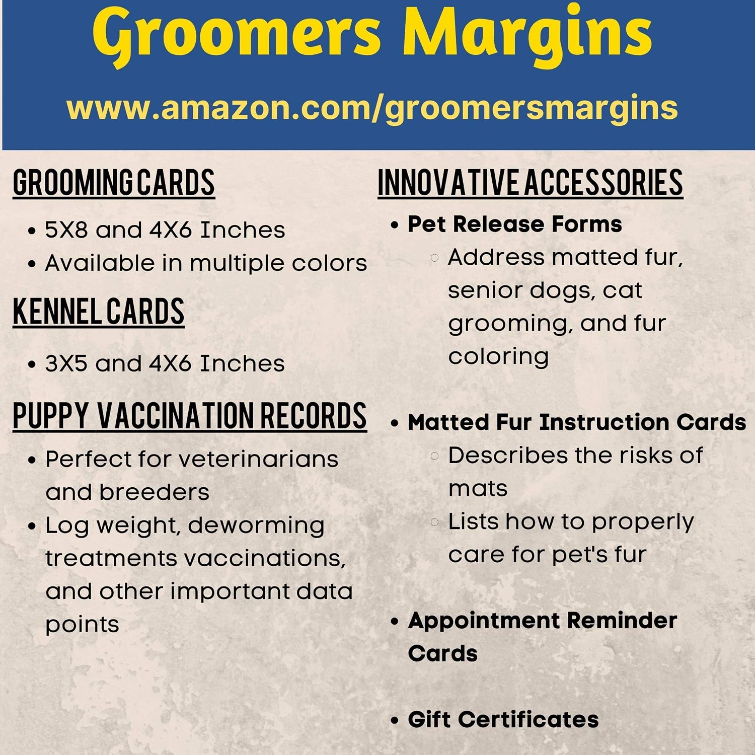 100 Dog Grooming Client Cards 5X8 Inch Client Profile Cards Dog Grooming Salon Must Haves for Pet Kennel Records, Groomer Customer Information Cards, Professional Pet Grooming Supplies - view 7