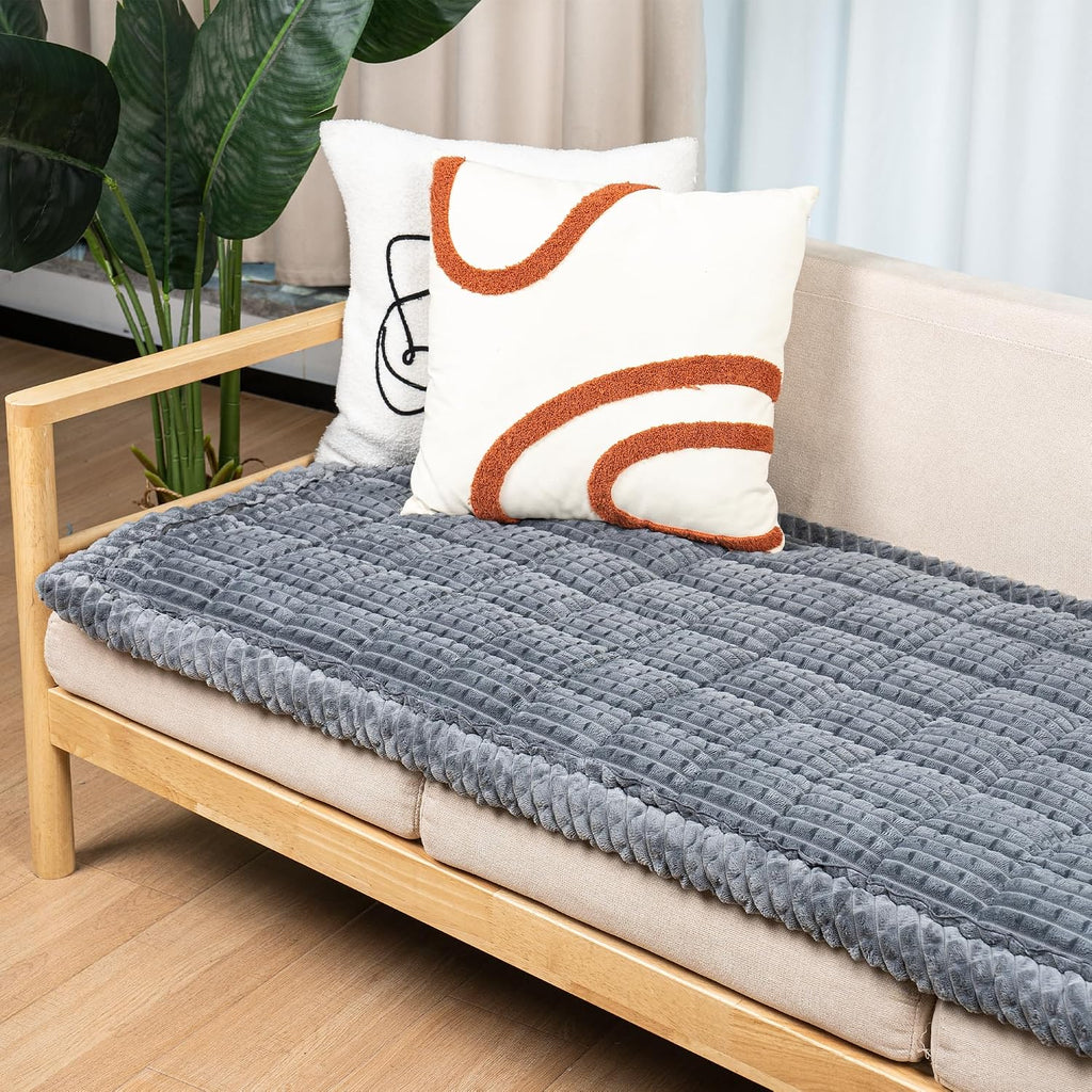 Dog couch cover protector, non slip dog mat grey-59 | non-slip washable dog couch protector blanket, thick soft mat shields sofa from stains & scratches, furniture cover for dogs
