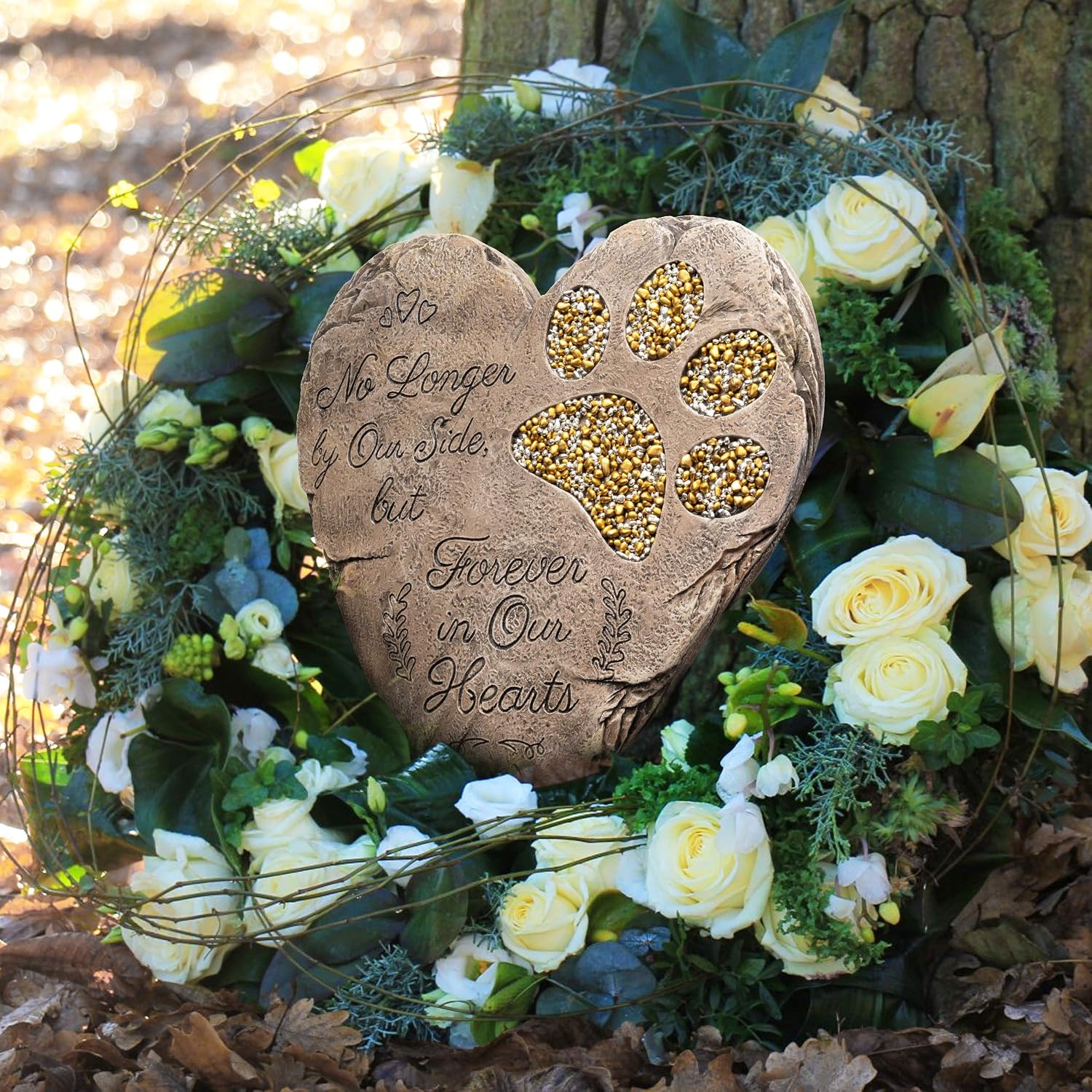 Dog Memorial Gifts for Loss of Dog Sympathy Gift - Rainbow Bridge Dog Memorial Stone for Remembrance Dog Passing Away Sympathy Gifts - Thoughtful Pet Loss Gifts - Brown - view 6