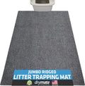 Cat litter box mat, litter trapping mat, grey, 36x47 jumbo XXL | waterproof, urine-proof, absorbent, machine washable, soft on paws, contains mess, protects floors, kitten supplies, USA made
