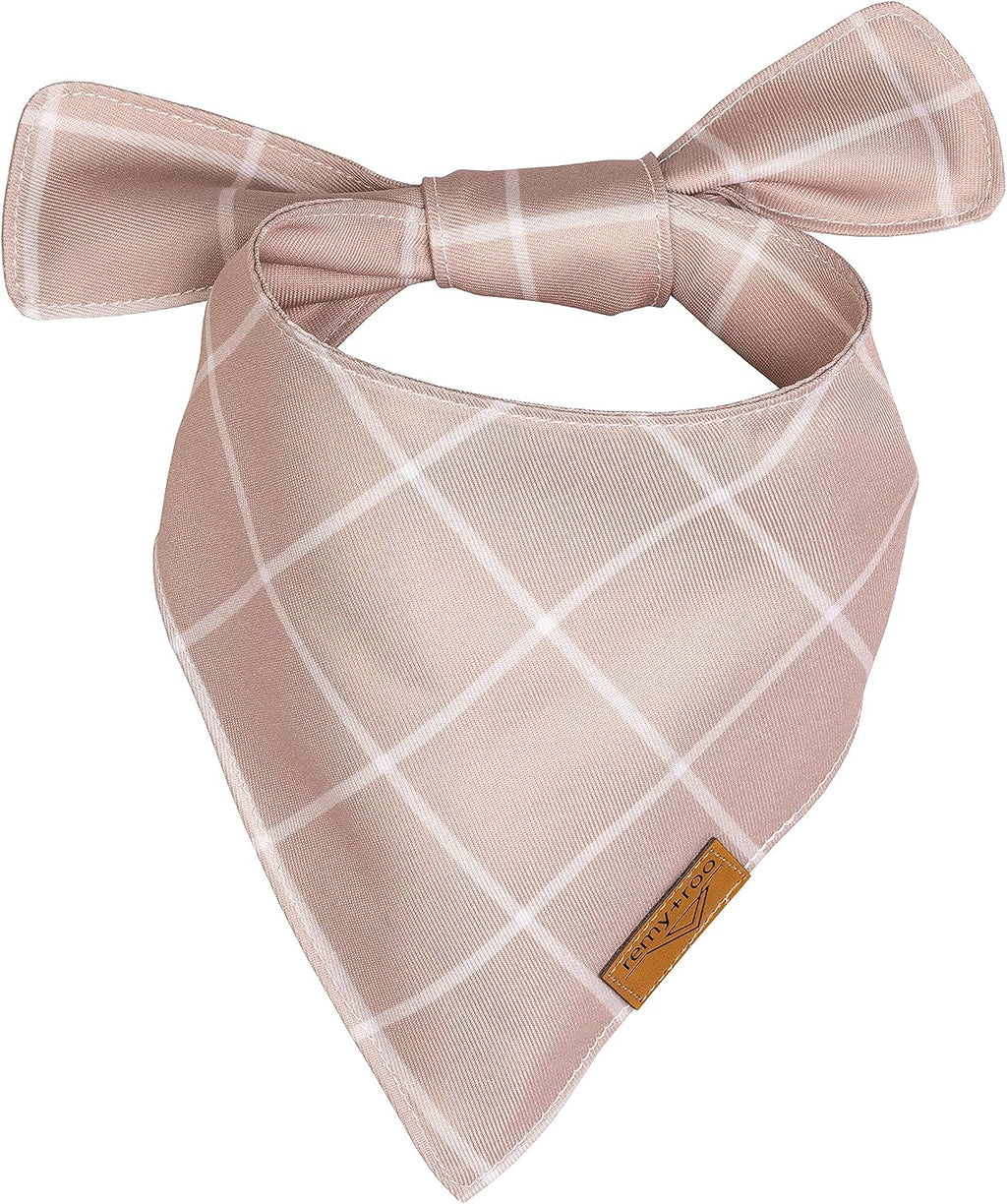 Amber Fall Dog Bandanas Large - 4 Pack - Plaid | Fall Collection | Premium Polyester Fabric | Adjustable Patented Fit | Large 4 Pack - view 5