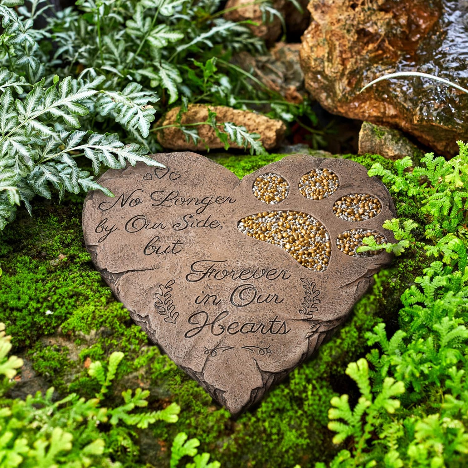 Dog Memorial Gifts for Loss of Dog Sympathy Gift - Rainbow Bridge Dog Memorial Stone for Remembrance Dog Passing Away Sympathy Gifts - Thoughtful Pet Loss Gifts - Brown - view 3