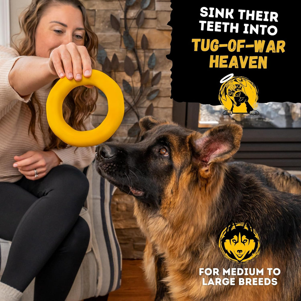 Indestructible Dog Chew Toy - Lifetime Replacement - Durable Toy for Aggressive Chewers - Safe Non-Toxic Natural Rubber - Chew, Tug & Fetch - Tough, Heavy Duty - Med/Large Breed, 6.5”x1.25” - view 7