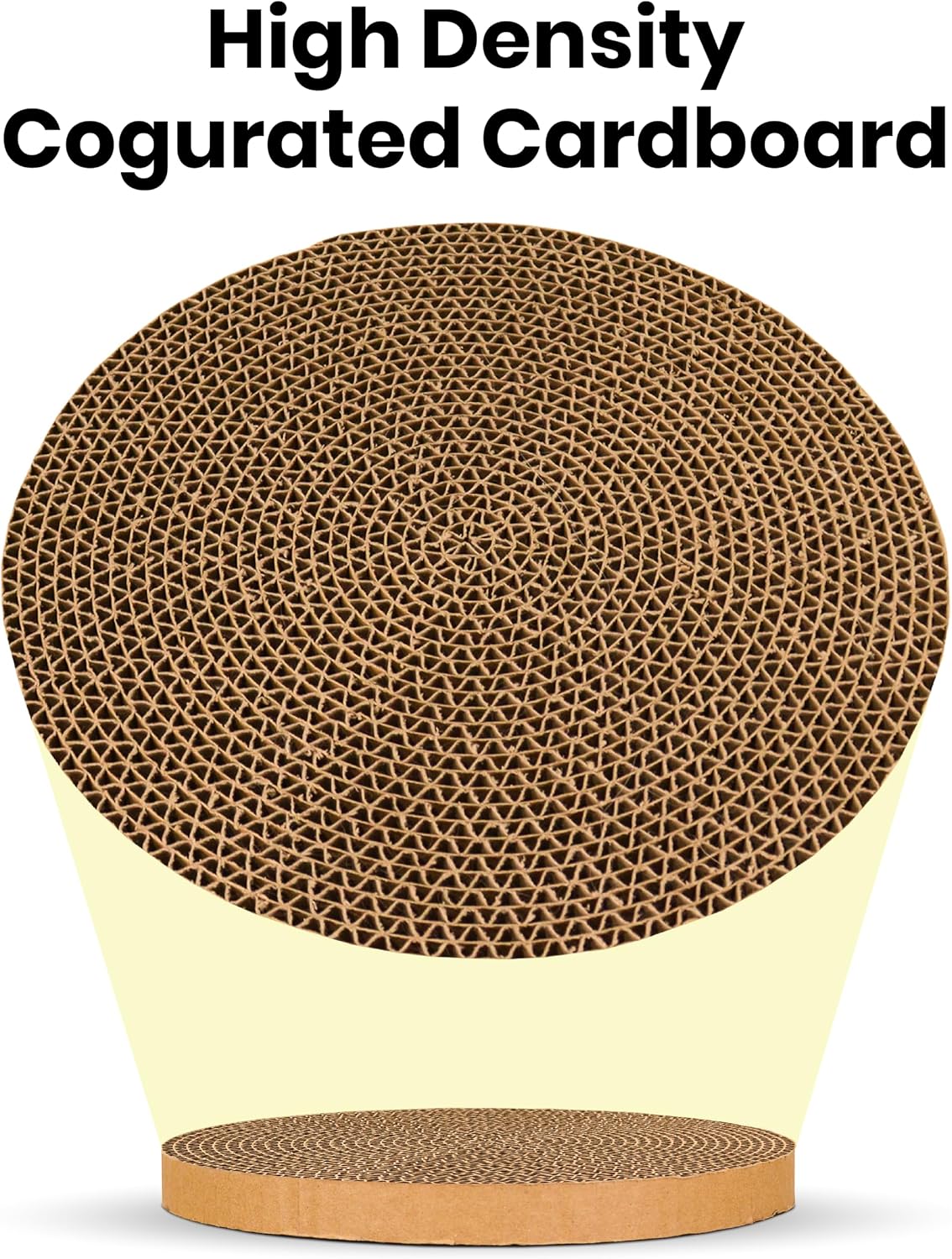 Scratch and spin cat scratcher replacement pads for active play, natural recycled corrugated cardboard, supports pet behaviors, relieves stress - 5 count - view 3