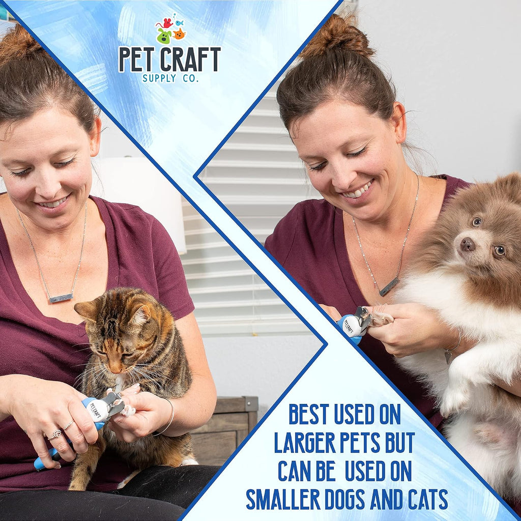 Dog & Cat Pets Nail Clippers and Trimmers - with Safety Guard to Avoid Over Cutting, Bonus Nail File - Essential Puppies Supplies Grooming Kit - view 5