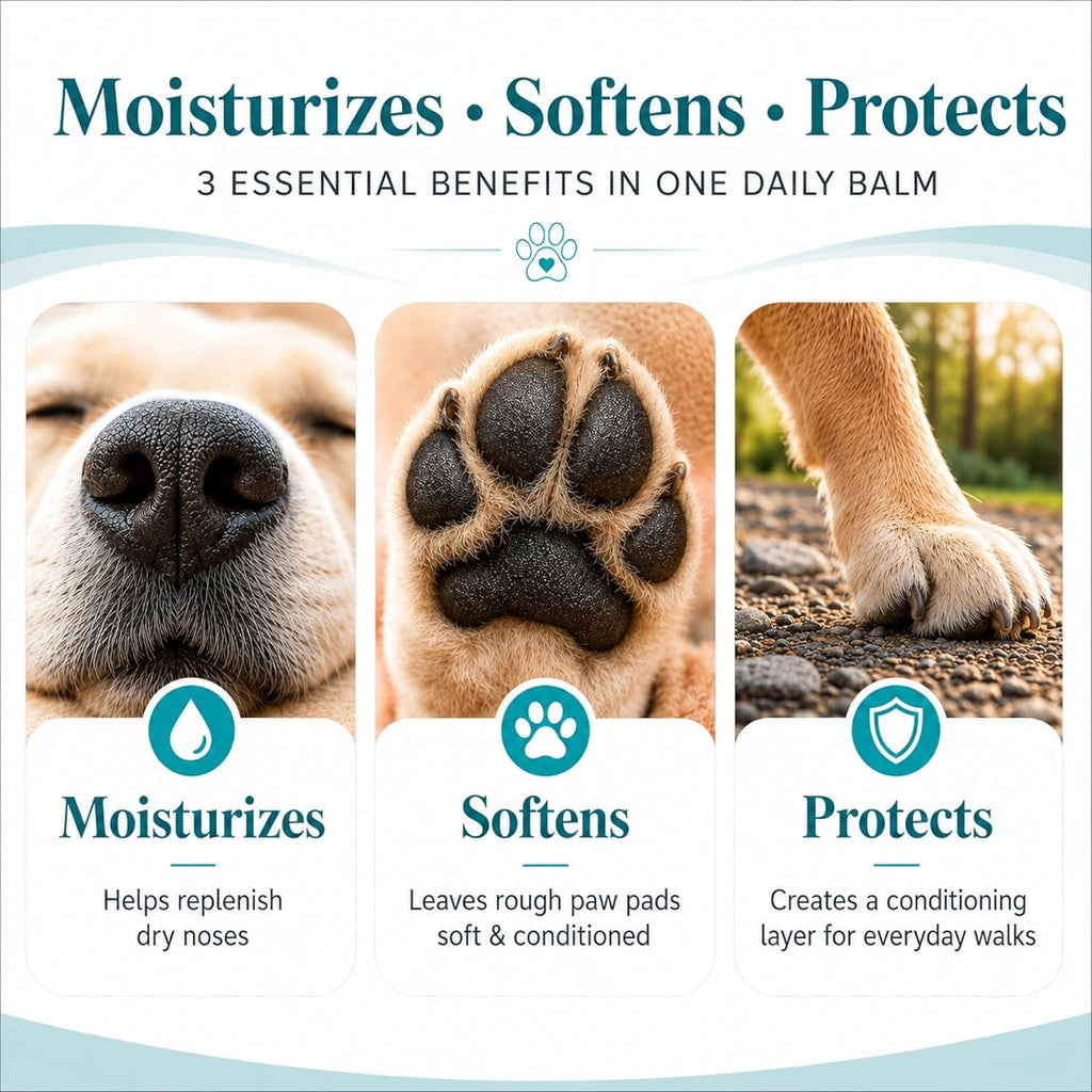 Dog Paw & Nose Balm, 2 oz – Natural Moisturizer for Dry, Cracked Paw Pads & Snout, Lick-Safe Dog Paw Balm, Daily Paw Care with Coconut Oil, Shea Butter & Aloe - view 7