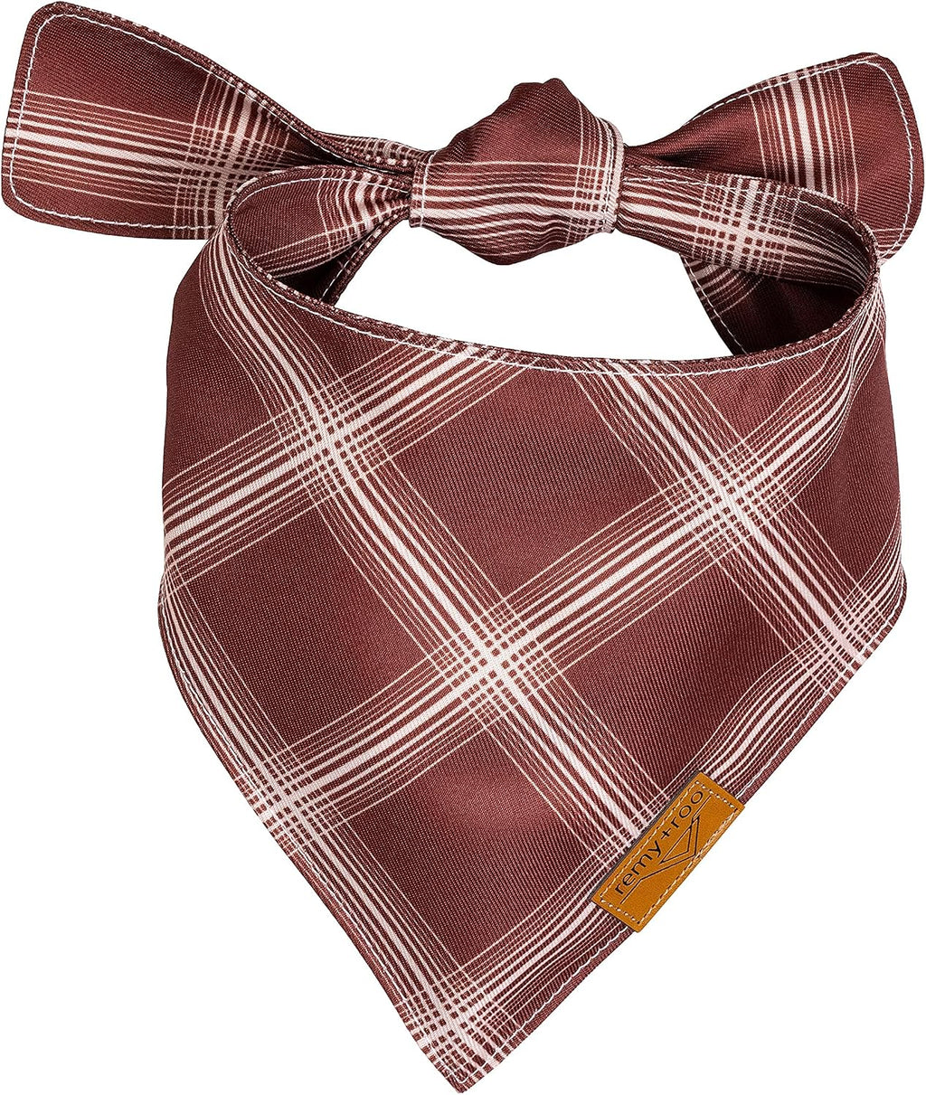 Amber Fall Dog Bandanas Large - 4 Pack - Plaid | Fall Collection | Premium Polyester Fabric | Adjustable Patented Fit | Large 4 Pack - view 4