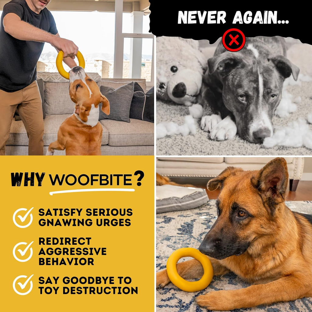 Indestructible Dog Chew Toy - Lifetime Replacement - Durable Toy for Aggressive Chewers - Safe Non-Toxic Natural Rubber - Chew, Tug & Fetch - Tough, Heavy Duty - Med/Large Breed, 6.5”x1.25” - view 8