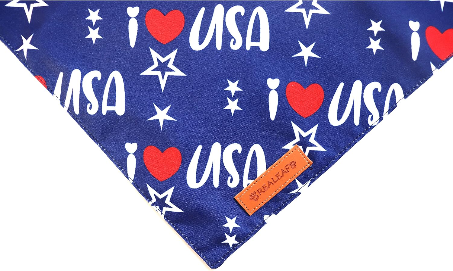 4th of July Bandanas 2 Pack, Triangle Reversible American Flag Pet Patriotic Scarf for Boy and Girl, Premium Durable Fabric, USA Bandana for Medium and Large Dogs (Large) - view 4