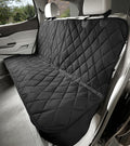 Dog Rear Seat Cover for Fold Down Seats - Fitted, Black Regular | Heavy-duty split design fits 60/40 and 50/50 fold-down seats. No Hammock. K9-Shield waterproof layer. Non-slip backing.