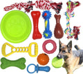 Chew toy natural rubber chew toy for interactive play toy ball rope rubber value set for small to medium breed dog mutt puppy