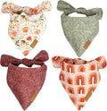 Rubi Spring Dog Bandanas X-Large - 4 Pack - Floral | Spring Collection | Premium Polyester Fabric | Adjustable Patented Fit | X-Large 4 Pack