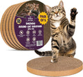 Scratch and spin cat scratcher replacement pads for active play, natural recycled corrugated cardboard, supports pet behaviors, relieves stress - 5 count