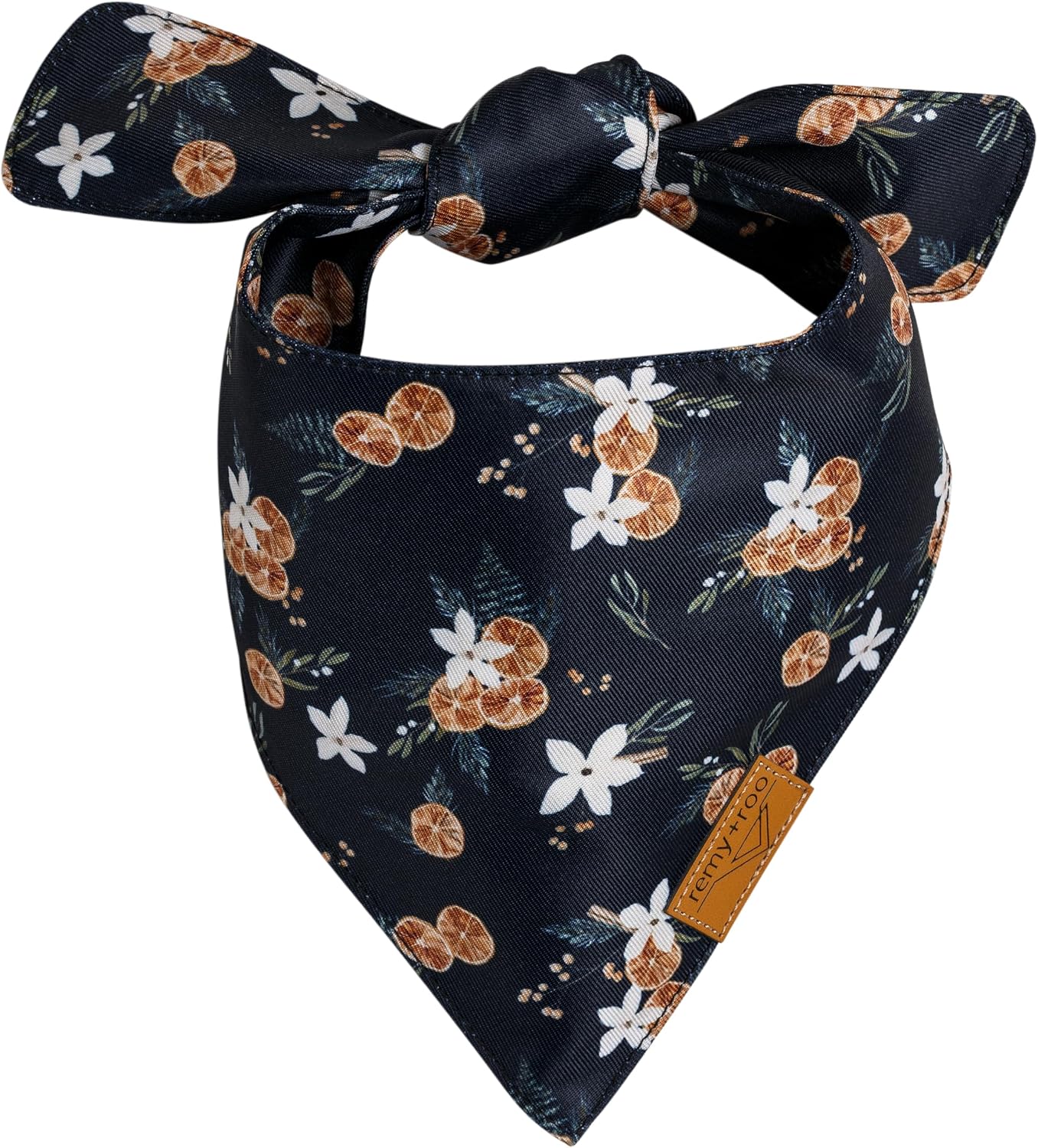 Clementine Dog Bandanas Large - 2 Pack - Floral | Summer Collection | Premium Polyester Fabric | Adjustable Patented Fit | Large 2 Pack - view 3