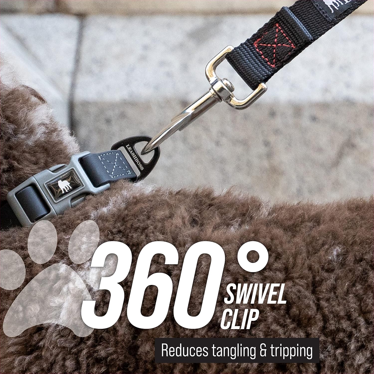 Traffic Handler - Short Dog Leash with Traffic Handle for Large Dogs - Great for Double Dog Couplers, Service Dogs, and Training (12 in, Red) - view 7