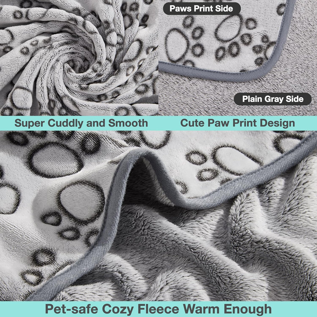 Premium Soft Dog Blankets for Large Dogs, Large Cat Blanket Washable for Human Bed Couch Protection Cover, Dog Essentials for Dog, 66 * 82 inches, Grey - view 3