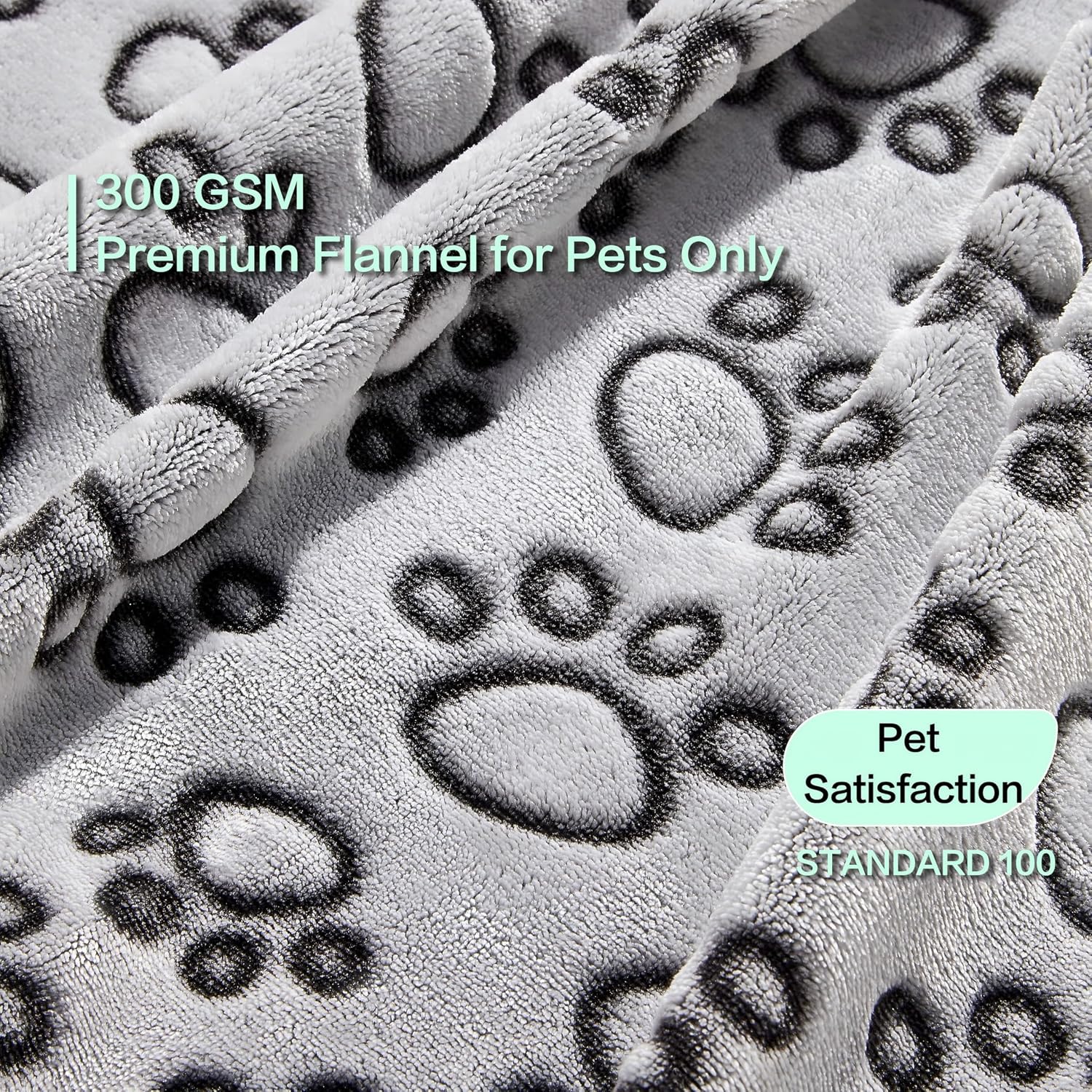 Premium Soft Dog Blankets for Large Dogs, Large Cat Blanket Washable for Human Bed Couch Protection Cover, Dog Essentials for Dog, 66 * 82 inches, Grey - view 2